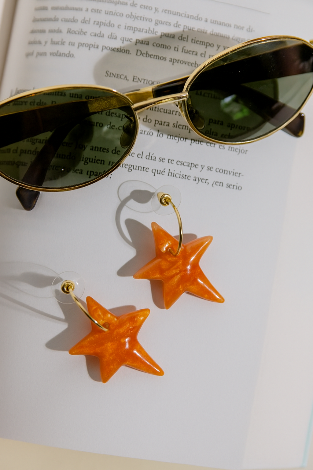 Orange Rock Star Earrings