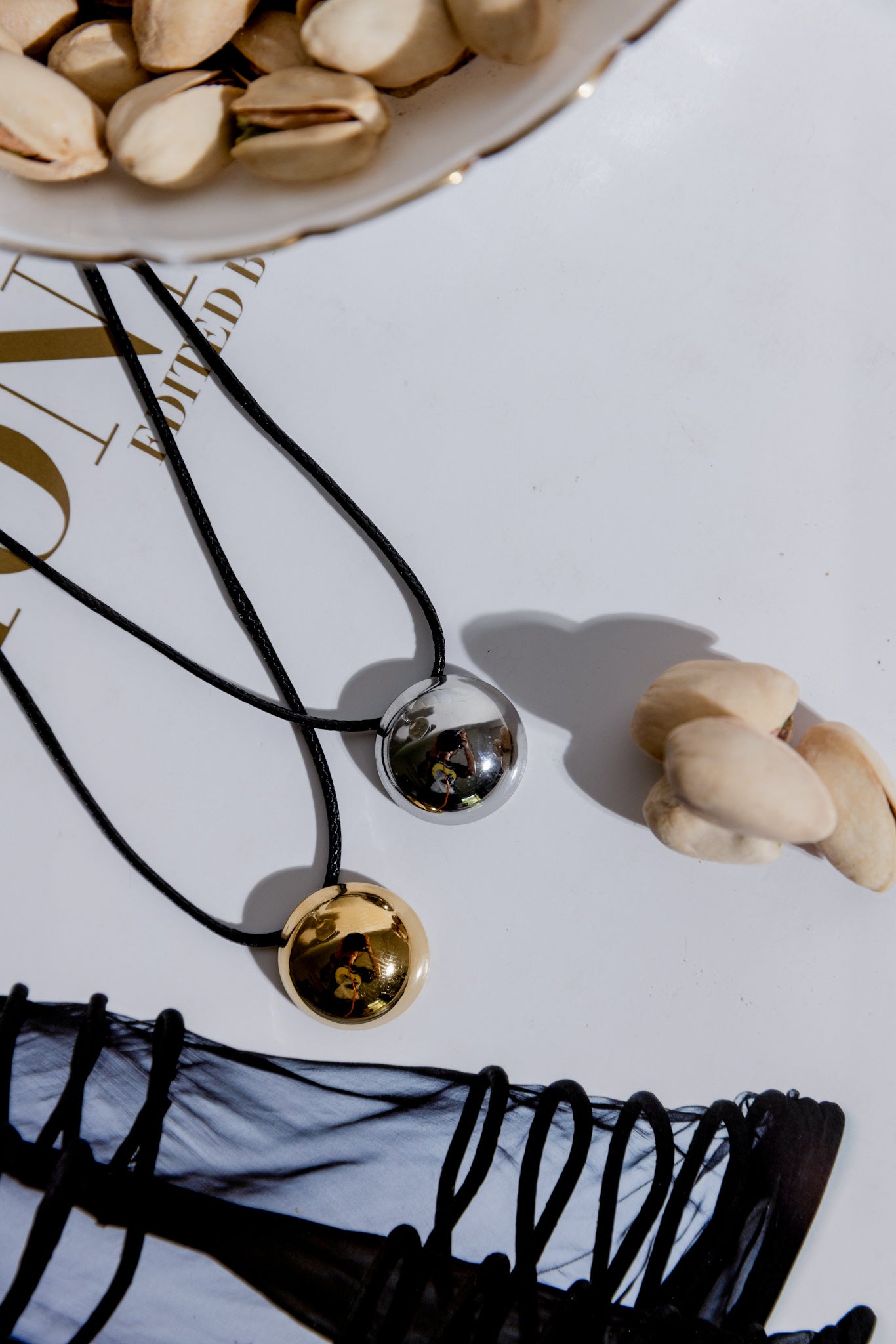 Spotted Silver Necklace