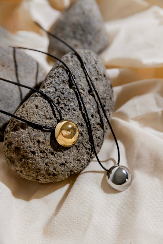 Spotted Silver Necklace