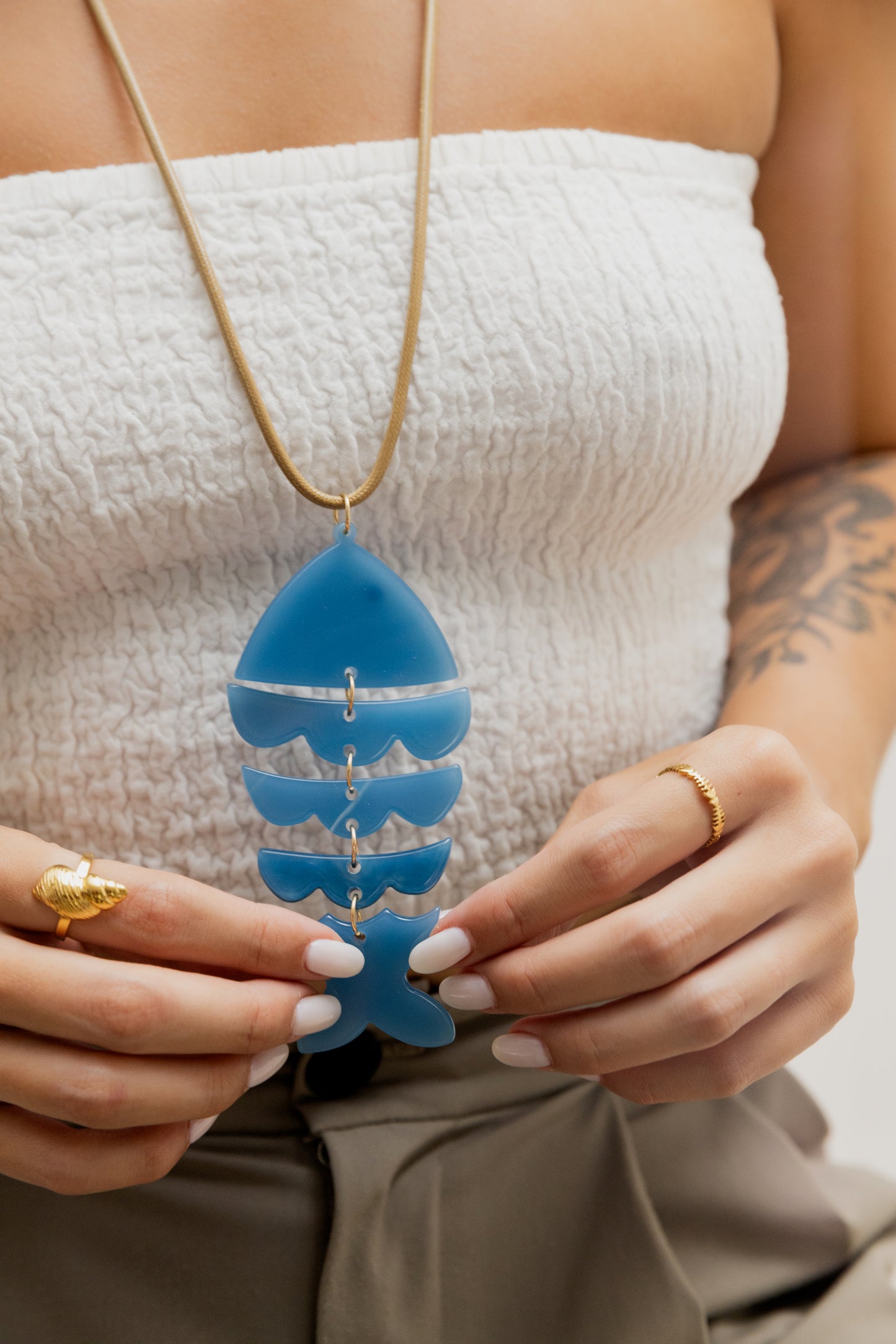 Blue Fish Necklace