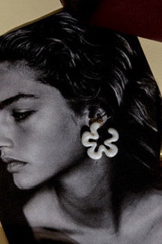 Bahama Bloom White Earrings